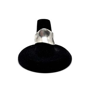 Sterling Silver Wide Wavy Band Ring Size 7